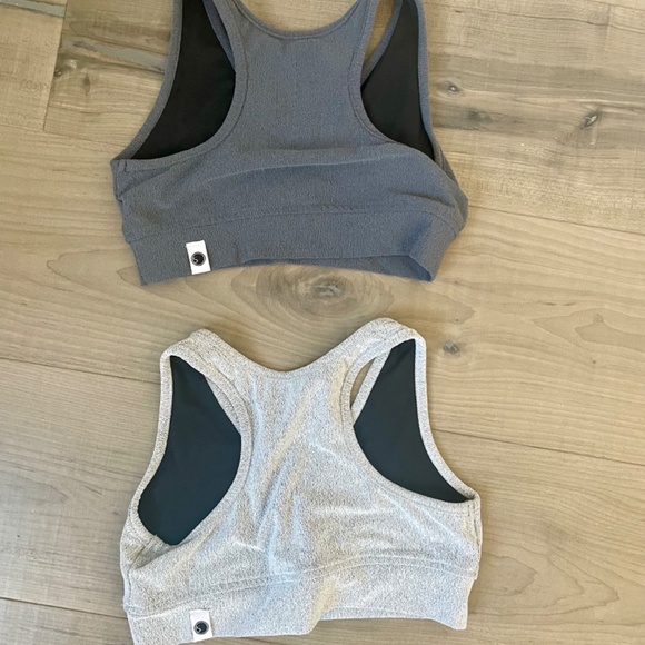 Five Dancewear - 2 Bra Tops - Child XL - Charcoal Gray and Light Gray - Picture 2 of 2